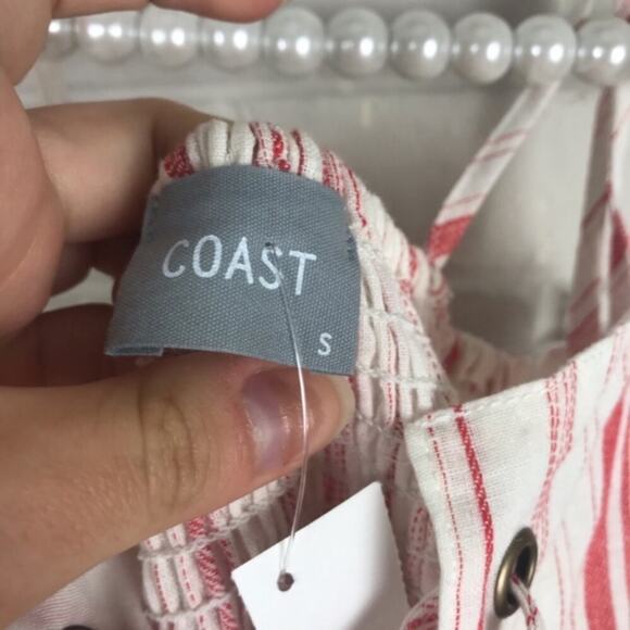 NWT Coast Boutique Tie Front Stripe Mini Dress Size S - Picture 5 of 7